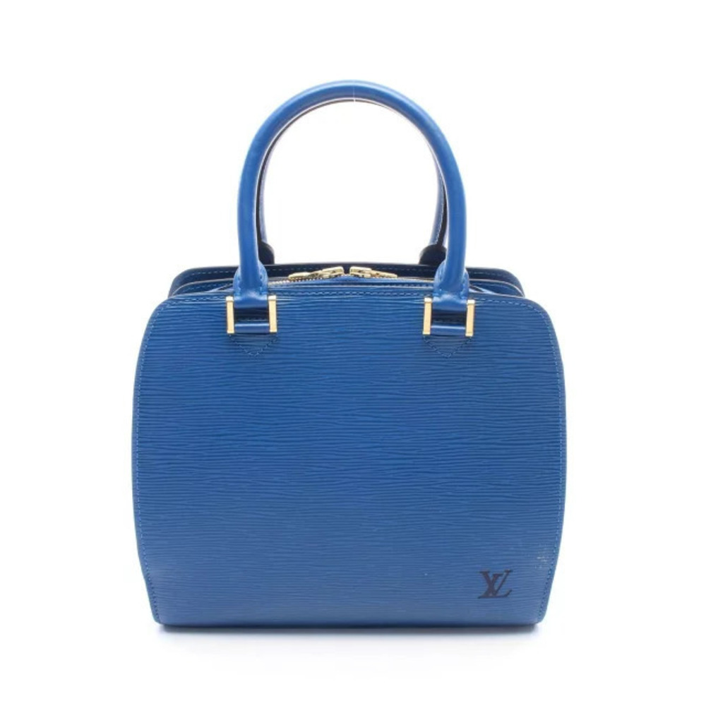 Louis Vuitton Pont Neuf Top Handle Bag Leather Epi Blue